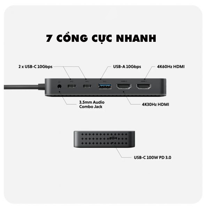 HyperDrive Next Dual 4K HDMI 7 Port USB-C Hub